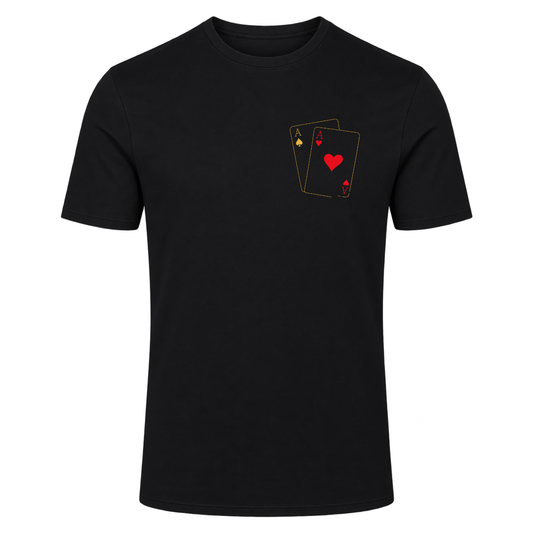 BLACK TEE POCKET ACES