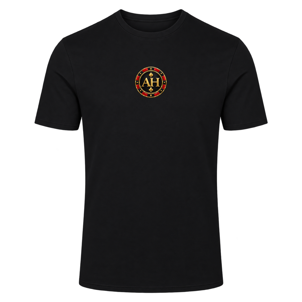 BLACK TEE AH CREST LOGO