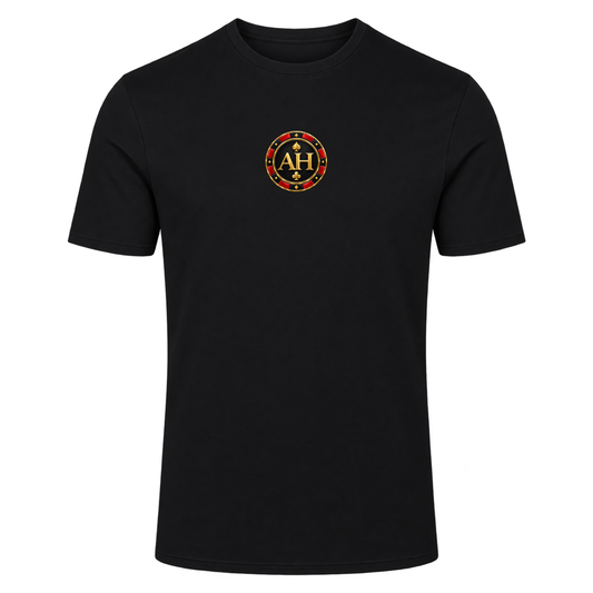BLACK TEE AH CREST LOGO