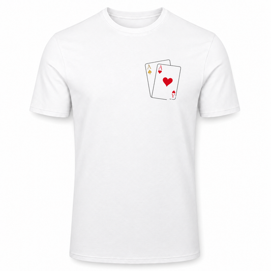 WHITE TEE POCKET ACES