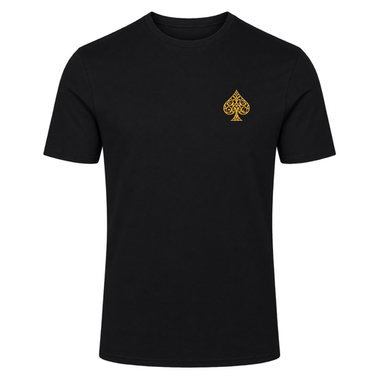 BLACK TEE GOLD SPADE